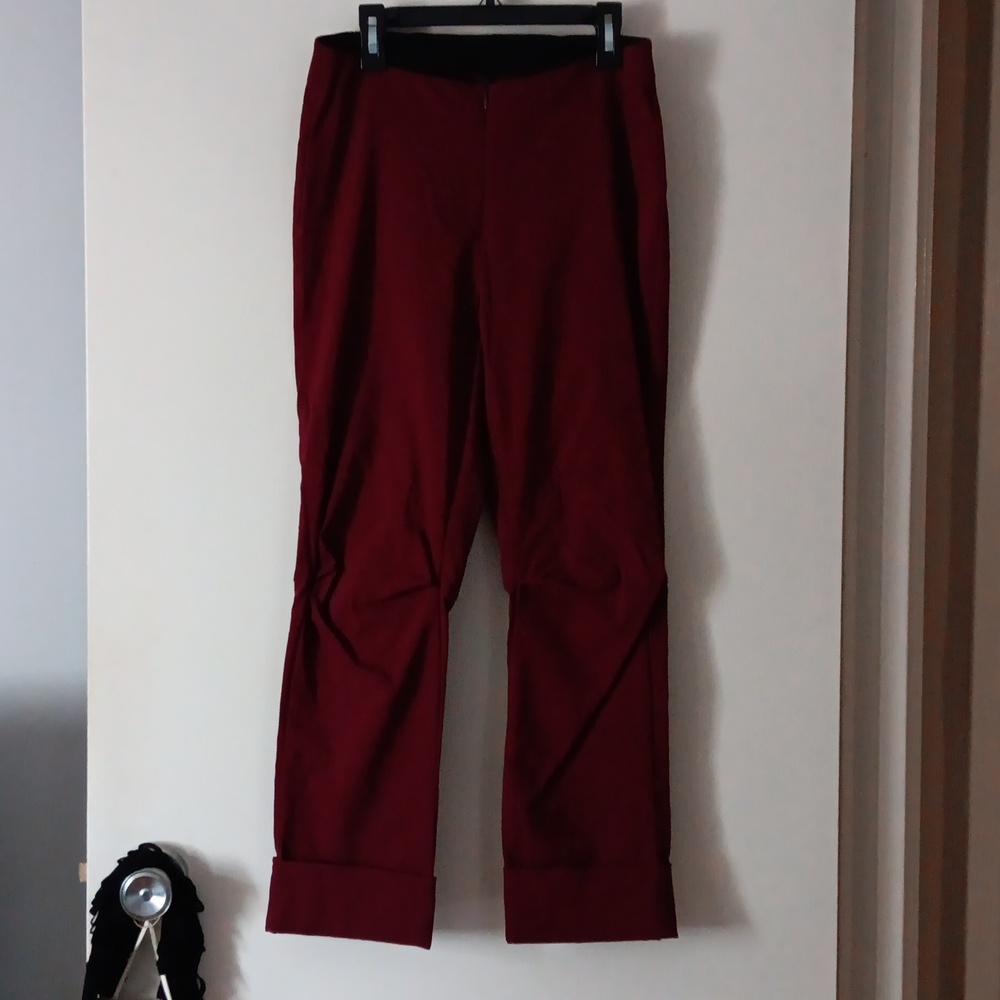 PORTO San Francisco Burgundy Bordeaux Tomba Stretch Ponte Pants 1 S